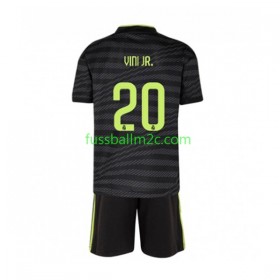 Fußballtrikots Real Madrid Vinicius Junior 20 Kinder Ausweich Trikotsatz 2022-2023